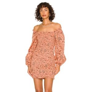 Free People Smock it to Me Mini in Apricot Combo